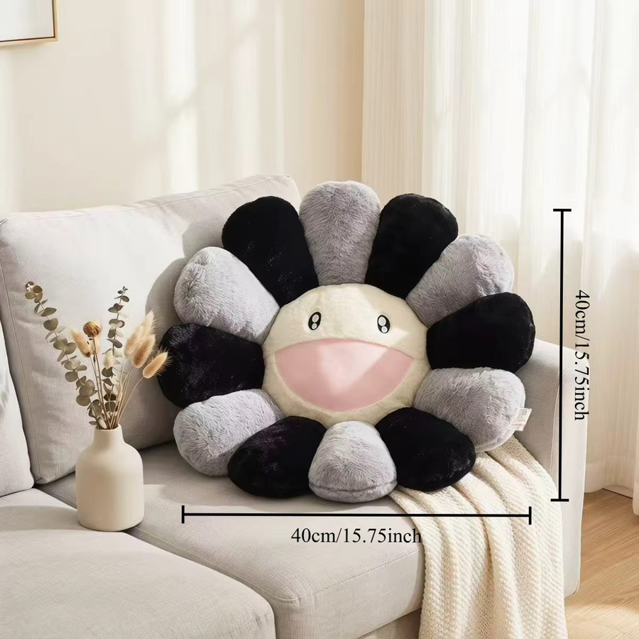 Bandai Murakami-Stil Blumenförmiges Plüschkissen, Mehrfarbig, 1-teiliges Set - Bild 5