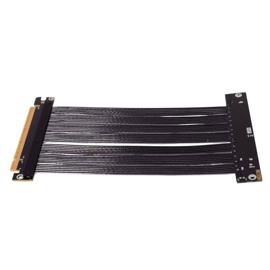 ADT-Link PCIe 5.0 x16 Riser-Kabel Schwarz für Hochgeschwindigkeits-GPU-Verlängerung in PC-Gehäusen, Servern und ITX-Systemen - Bild 2
