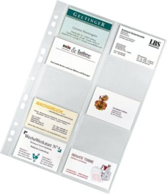 Veloflex Visitenkartenhülle DIN A4, transparent, 10 Stück - Bild 1