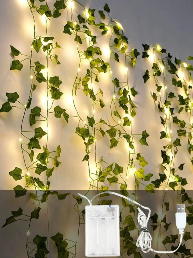 Topdii Batteriebetriebene grüne Lichterkette als Tischvorhang für Hochzeit, Weihnachten und Schlafzimmer - Bild 6