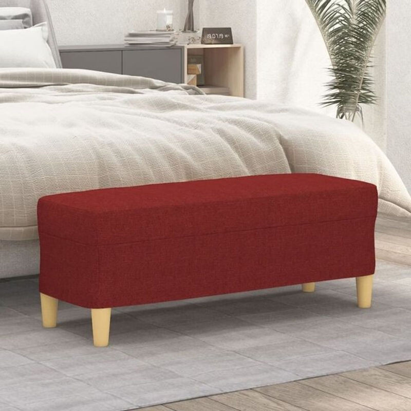 Sitzbank von vidaxl in Rot aus Stoff, Modern, B/T/H: 100 x 35 x 41 cm - Bild 1