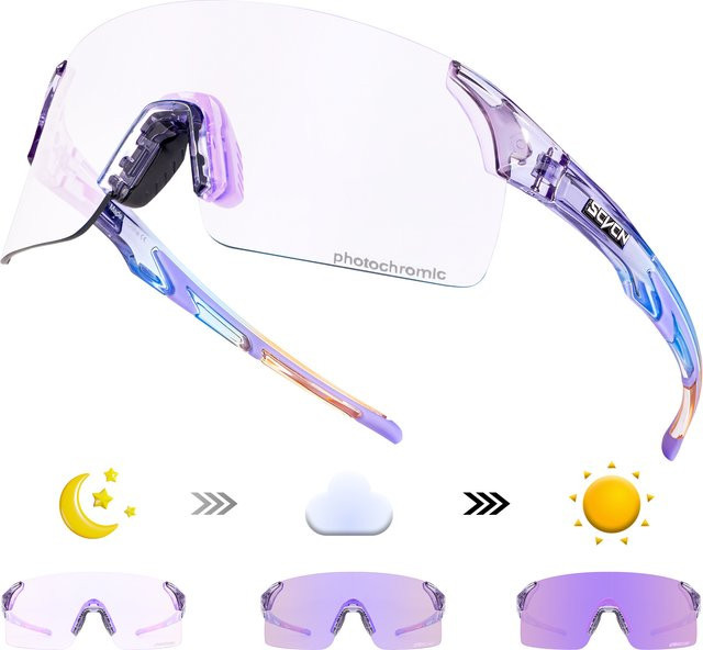 SCVCN Sportsonnenbrille, Photochrom, Unisex, Kunststoff - Bild 1
