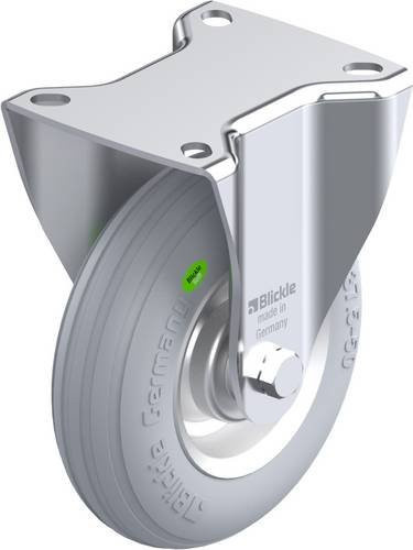 Blickle Bockrolle B-VW 125R-SG in Grau mit Stahlgehäuse und 125 mm Rad-Durchmesser für eine Tragfähigkeit von max. 50 kg - Bild 1