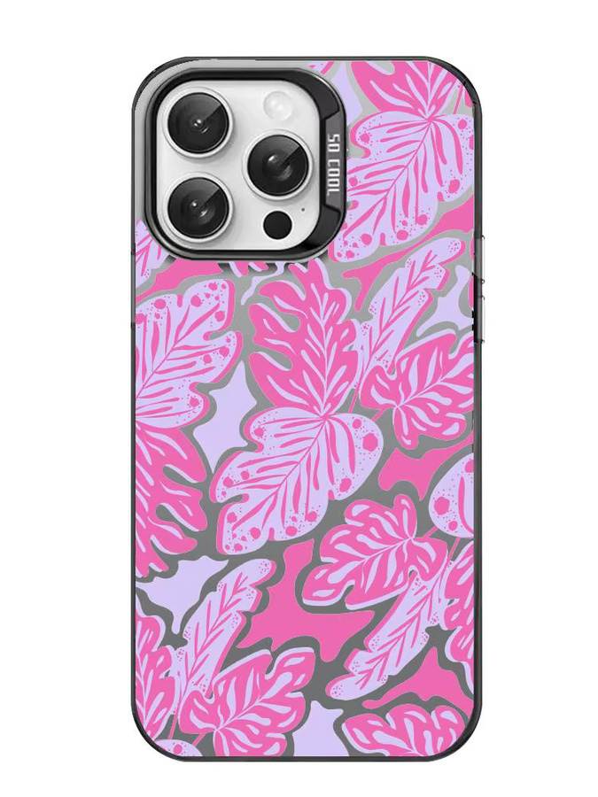 Ins Art Blätter Handyhülle für iPhone 11 bis iPhone 17 Pro Max Matte Laser Aurora Stoßfeste Schutzhülle Multicolour - Bild 4