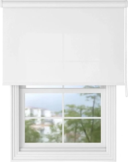 Deco-Raum Tageslicht-Rollo Basic semi-transparent Weiß B: 80 cm, H: 150 cm - Bild 1