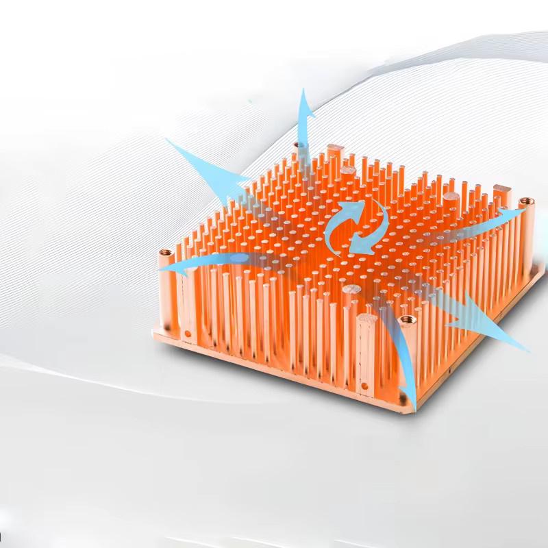 Hochleistungs-Kühlkörper aus reinem Kupfer mit Pin-Säulen-Struktur für CPU-Chips und DIY-Projekte - Bild 2