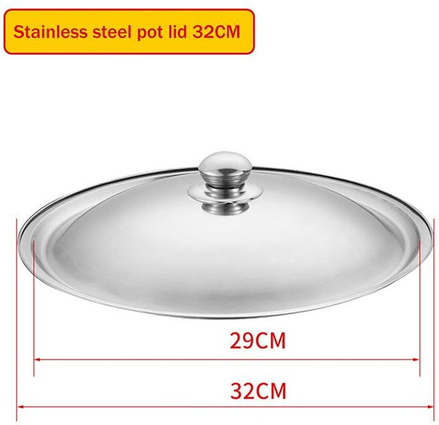 Mihout Universal Ersatz Topfdeckel aus Edelstahl in Silber, Durchmesser: 32 cm - Bild 1