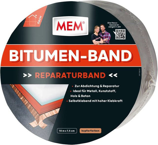 MEM Bitumen-Dichtungsband in Kupfer, Breite: 7,5 cm, Länge: 10 m - Bild 1