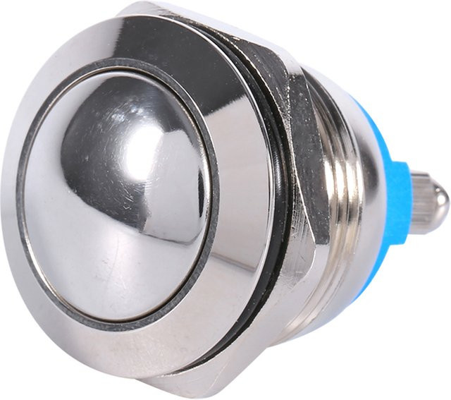 ESTINK Wasserdichter Metall-Druckknopf für Auto-Hupe 12V in Silber, 19mm - Bild 1