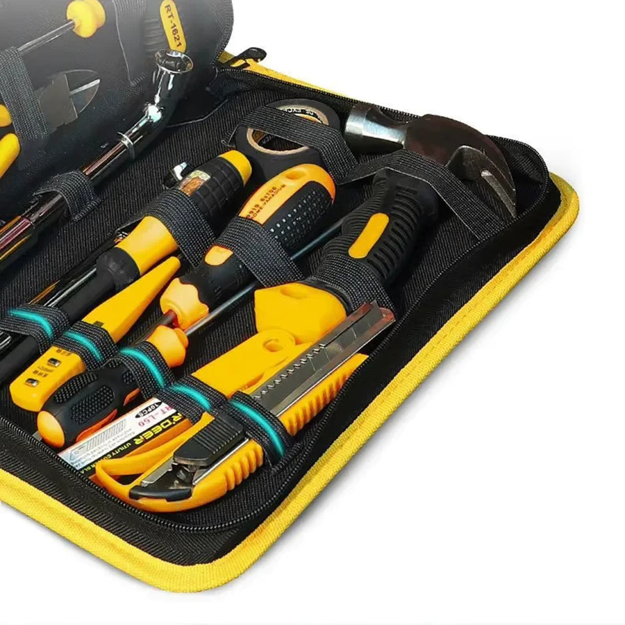 Verdickte Werkzeug-Aufbewahrungstasche und Multimeter-Organizer in Schwarz, B/H/T: 20,0 x 11,0 cm - Bild 4