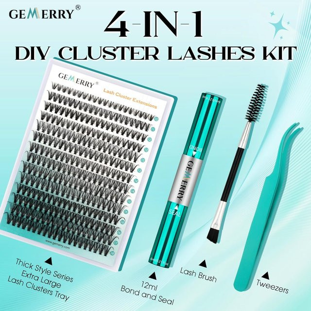 GEMERRY Heat Cluster Wimpernverlängerung, D-Curl, Natural Thick Volume - Bild 1