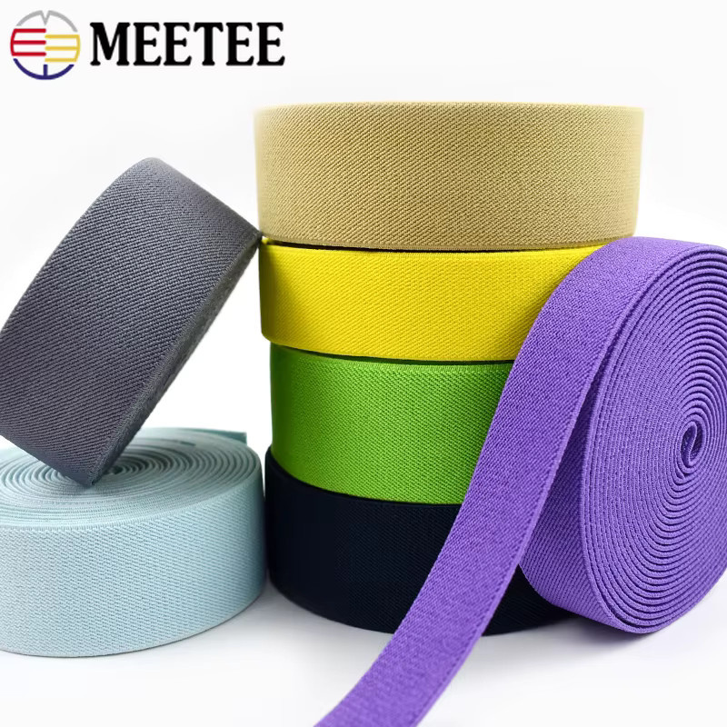 Meetee Elastisches Gummi-Stretch-Gurtband in Mehrfarbig für Nähen und DIY-Kleidungszubehör - Bild 4