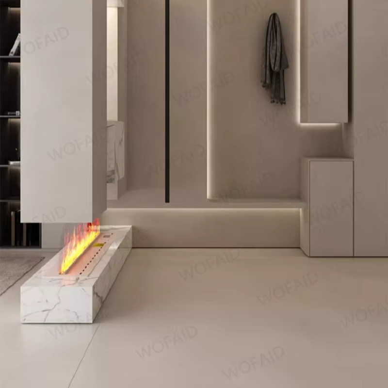 WOFAID Elektrischer Kamin mit 3D Wasserdampf und künstlicher Feuerflamme, Tischmodell, Weiß - Bild 4