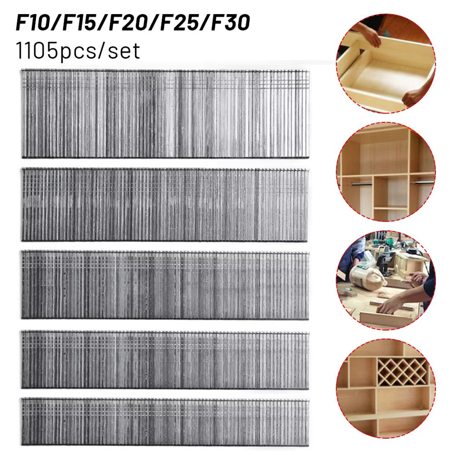 VIBRATITE Edelstahl Heftklammer Pins Gerade Brad Nägel in Silber für DIY Möbel und Holzbearbeitung, 1105 Stück - Bild 2