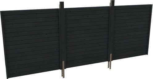 Skan Holz Rückwand Profilschalung für Carport der Serien Friesland, Wallgau und Spreewald, Schiefergrau, B: 550 cm, H: 200 cm - Bild 2