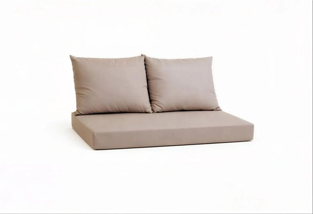 Setgarden Pastel Outdoor Palettenkissen Set in Caffeatte mit Sitzkissen und Rückenkissen, Farbe: Blau, Sitzkissen B: 120 cm, T: 50 cm, H: 10 cm, Rückenkissen B: 60 cm, T: 50 cm, H: 2 cm - Bild 1