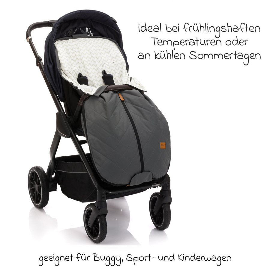 Fillikid Sommerfußsack Light Big für Kinderwagen, Buggy und Sportwagen, Grau - Bild 4