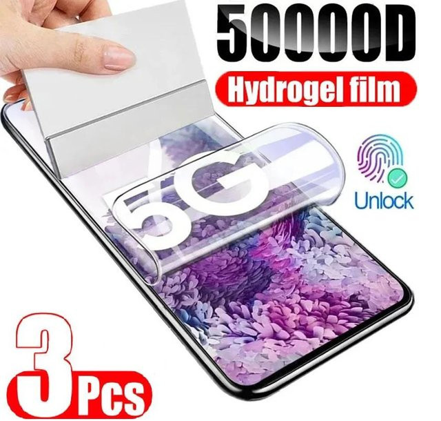 3er-Pack Hydrogel Displayfolie für Samsung Galaxy S25 S24 S23 S22 Ultra Plus FE A56 A55 A36 A35 A26 A16, transparente Vollabdeckung Screen Protector - Bild 1