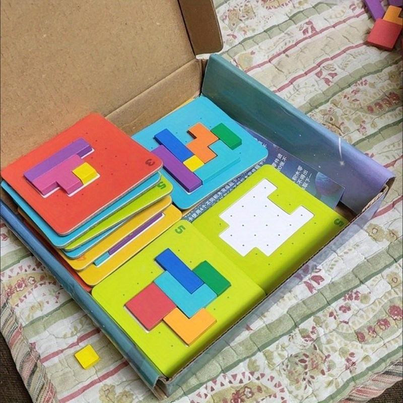 Yiran toy Buntes Puzzle-Spiel Gehirnjogger Holz 2 Spieler 3-6 Jahre - Bild 4