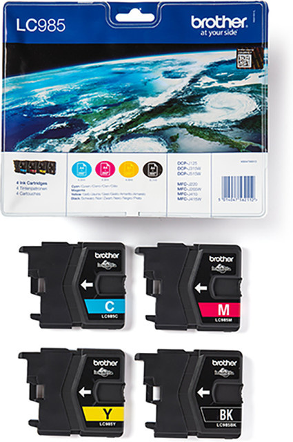 Brother LC-985 MultiPack Tintenpatronen Set in Schwarz, Cyan, Magenta und Gelb - Bild 2