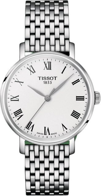 Tissot Armbanduhr, Quarz, Edelstahlgehäuse, 34 mm, Edelstahlarmband, Weiß - Bild 1