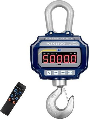 PCE Instruments Kranwaage PCE-CS 5000N in Blau aus Aluminium mit 5000 kg Wägebereich und 1000 g Ablesbarkeit - Bild 1