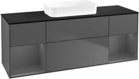 V&B Waschtischunterschrank Finion in Anthrazit lackiert, B/T/H: 160 x 50,1 x 50,1 cm - Bild 1