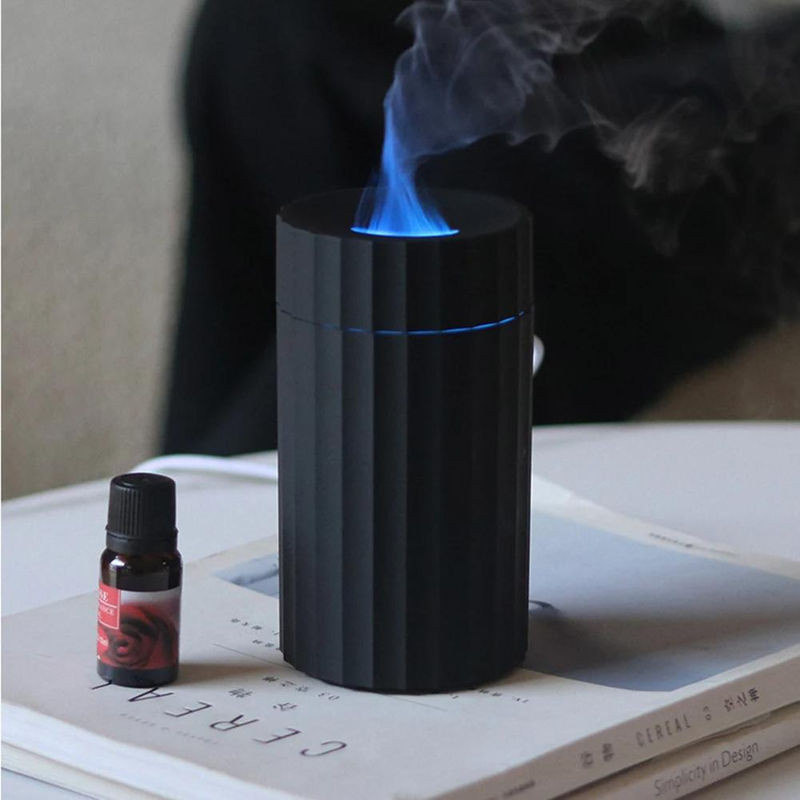 Binchi Keji Travel Simulation Flamme Aromatherapie Luftbefeuchter und Mini Öldiffusor in Schwarz - Bild 1