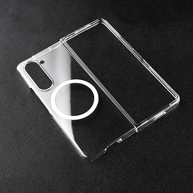 Transparentes 3-teiliges Handyhüllen-Set für Samsung Galaxy Z Fold 3 4 5 6 7 mit magnetischer Unterstützung für kabelloses Laden - Bild 1