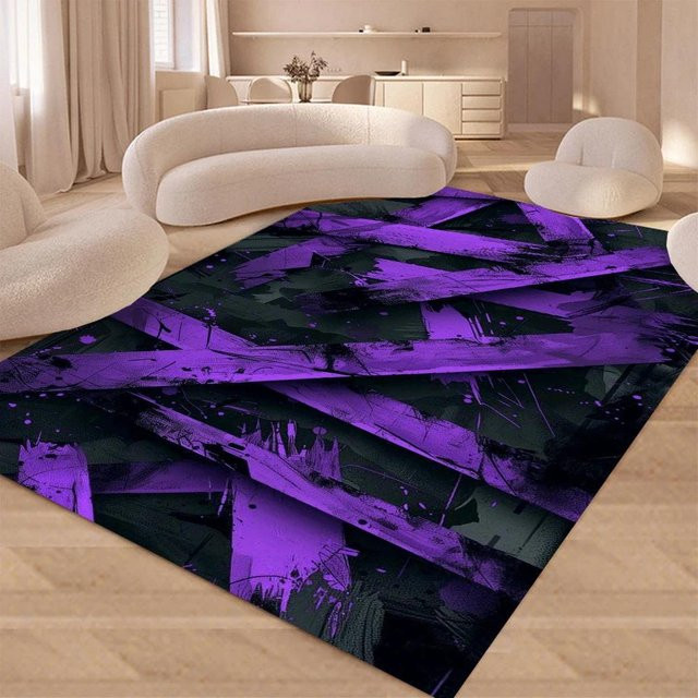 Disney Bunter Graffiti Teppich Miniso in Multicolour und Purple, Rechteckig, B/B: 50 x 80 cm - Bild 1
