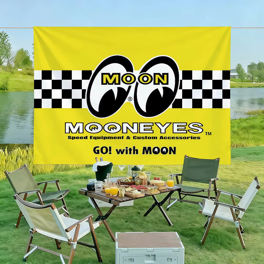 Warner Bros. Dekoflagge mit Moon-Eyes-Aufdruck für Party und Wandkunst, B/H: 40 x 60 cm - Bild 4