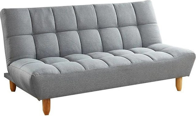 Vente-unique Schlafsofa Esteban Grau mit Schlaffunktion und Stoffbezug, Breite: 182 cm - Bild 1