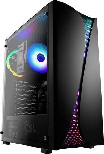CSL Computer Gaming PC M11600H Schwarz mit AMD Ryzen 5 9600X, 32GB RAM, 1TB SSD und AMD Radeon Onboard Graphics, Windows 11 Home - Bild 1