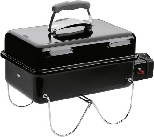 Weber Gasgrill Go-Anywhere in Schwarz mit Piezo-Zündung und Tragegriff - Bild 1