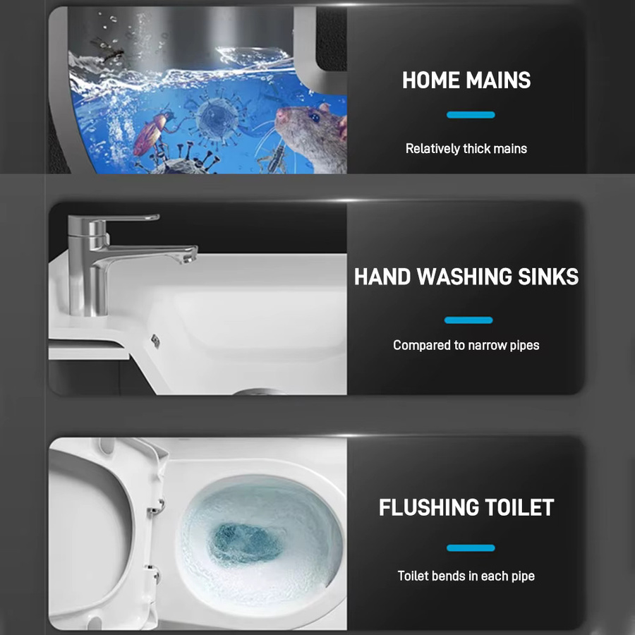 Podofo Kabelloser elektrischer Abflussreiniger in Blau mit 7 m flexiblem Kabel zur Verstopfungsentfernung für Küchenspülen, Toiletten und Badewannen - Bild 3
