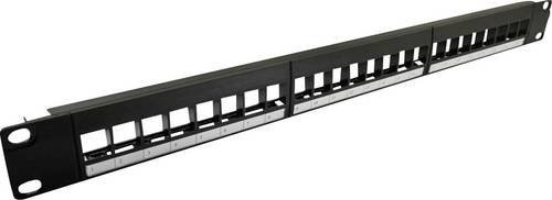 Value 19-Zoll Keystone-Modulträger für 24 RJ45 CAT 6a Ethernet/LAN Module in Schwarz - Bild 1