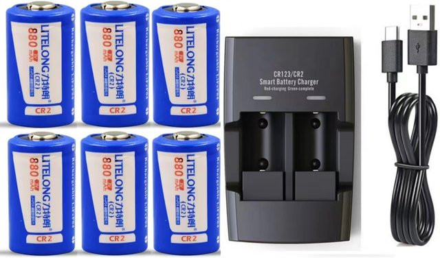 SHSEJA Wiederaufladbarer 3,0 V CR2 Lithium-Akku, 880 mAh, Blau - Bild 1