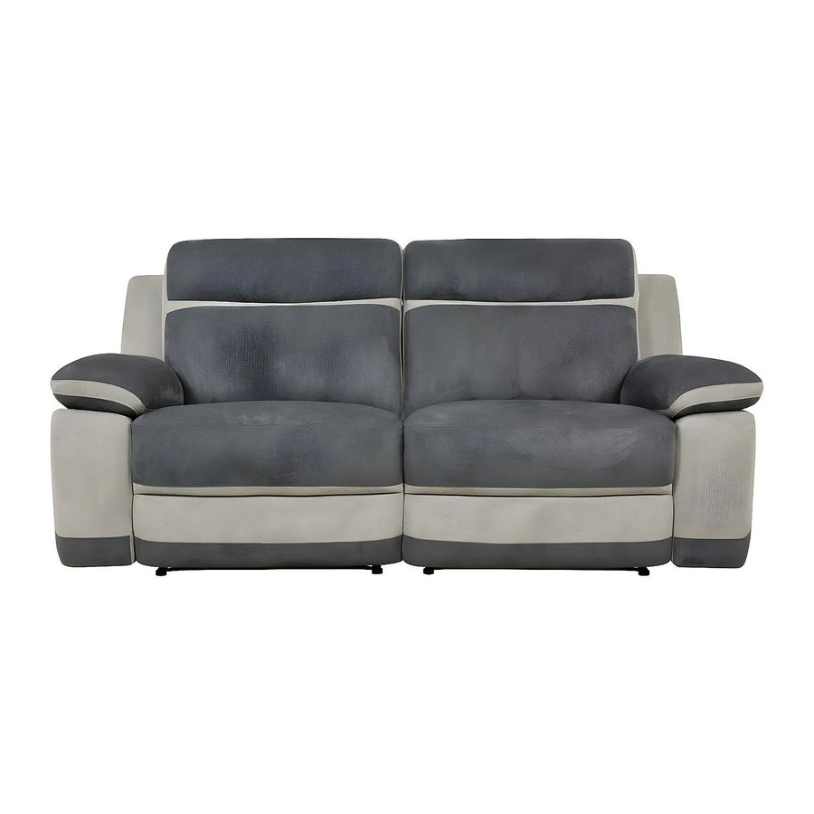 Vente-unique Relaxsofa Talca in Anthrazitgrau aus Microfaser mit 199 cm Breite - Bild 2