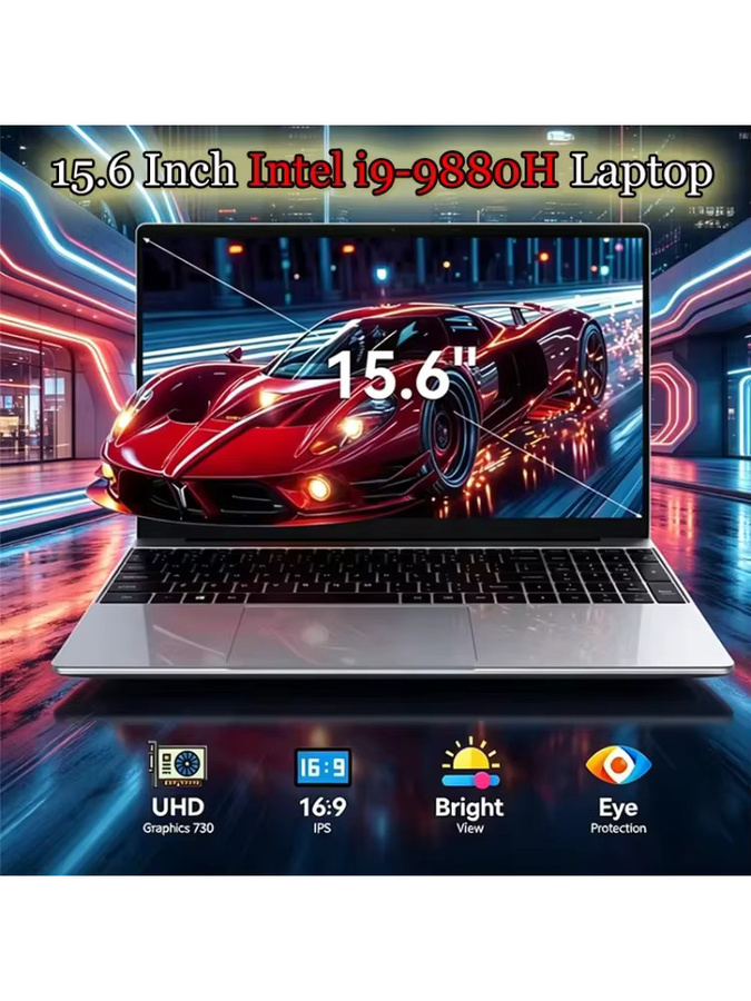 Intel Notebook mit 15,6 Zoll FHD-IPS-Display, 120 Hz, Intel i9-9880H, 32 GB RAM, 2 TB SSD, beleuchtete Tastatur, Silber - Bild 5