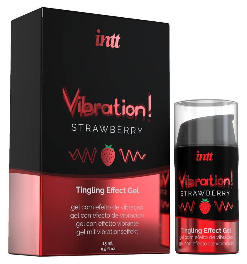 intt Stimulationsgel Vibration! Strawberry, Unisex - Bild 2