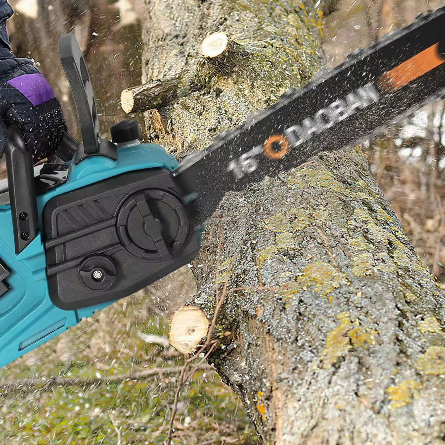 Bromose bürstenlose elektrische Kettensäge 16 Zoll für Makita LXT Akku, Blau - Bild 4