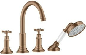 Hansgrohe Axor Montreux Duschset mit Regendusche und Handbrause in Roségold gebürstet - Bild 1