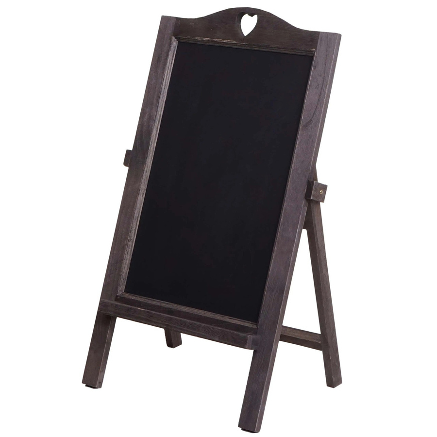PROREGAL Werbetafel im Shabby-Look Vintage aus Paulowniaholz, Grau-Braun, B/T/H: 66 x 37 x 27 cm - Bild 2
