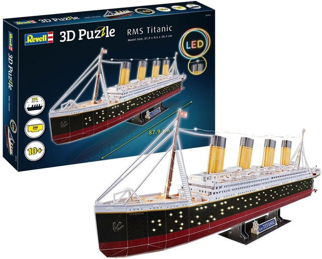 Revell RMS Titanic 3D-Puzzle, LED Edition, 266 Teile, ab 10 Jahren - Bild 2