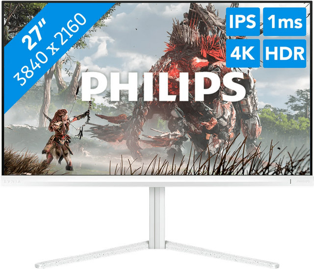 Philips Evnia 27M2N5901A/00 Gaming-Monitor in Weiß mit 27 Zoll, 4K UHD und IPS-Display, Anschlüsse: HDMI und DisplayPort - Bild 1
