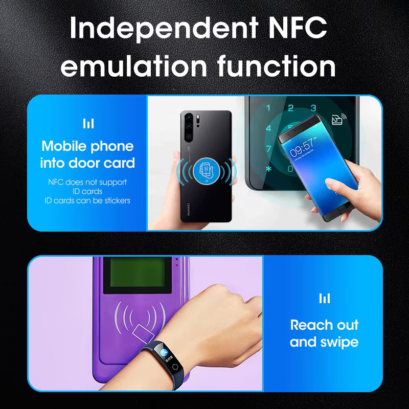 5YOA NFC Smart Card Reader Writer RFID Kopierer 125 KHz 13,56 MHz USB Fob Programmierer in Schwarz - Bild 4
