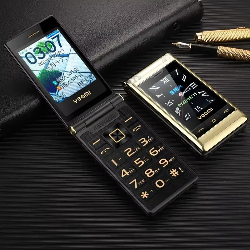 YeeMI G10 4G Robustes Klapptelefon mit großen Tasten und Dual-SIM in Gold - Bild 2