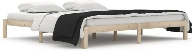 vidaXL Massivholzbett aus Kiefer in Rustikalem Design, B/T: 200 x 200 cm - Bild 1