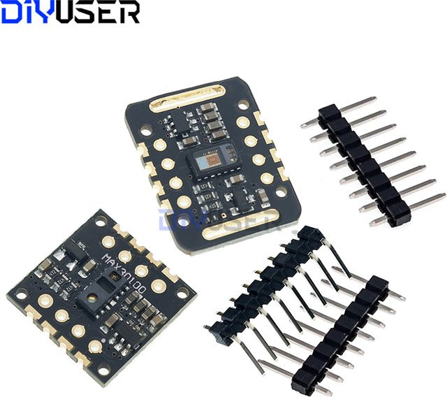 DIYUSER MAX30102 MAX30100 Herzfrequenz- und Blutsauerstoffsensor mit I2C-Schnittstelle in Schwarz, kompatibel mit ESP32 und Raspberry Pi für deinen DIY-Gesundheitsmonitor - Bild 1