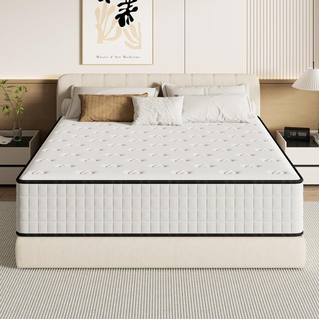 DEWINNER Memoryschaum Matratze in Weiß, H2/H3 Wendematratze aus viskoelastischem Schaumstoff, Atmungsaktiv, Hypoallergen & Orthopädisch, Höhe: 30 cm, B/T/H: 90 x 200 x 30 cm - Bild 1